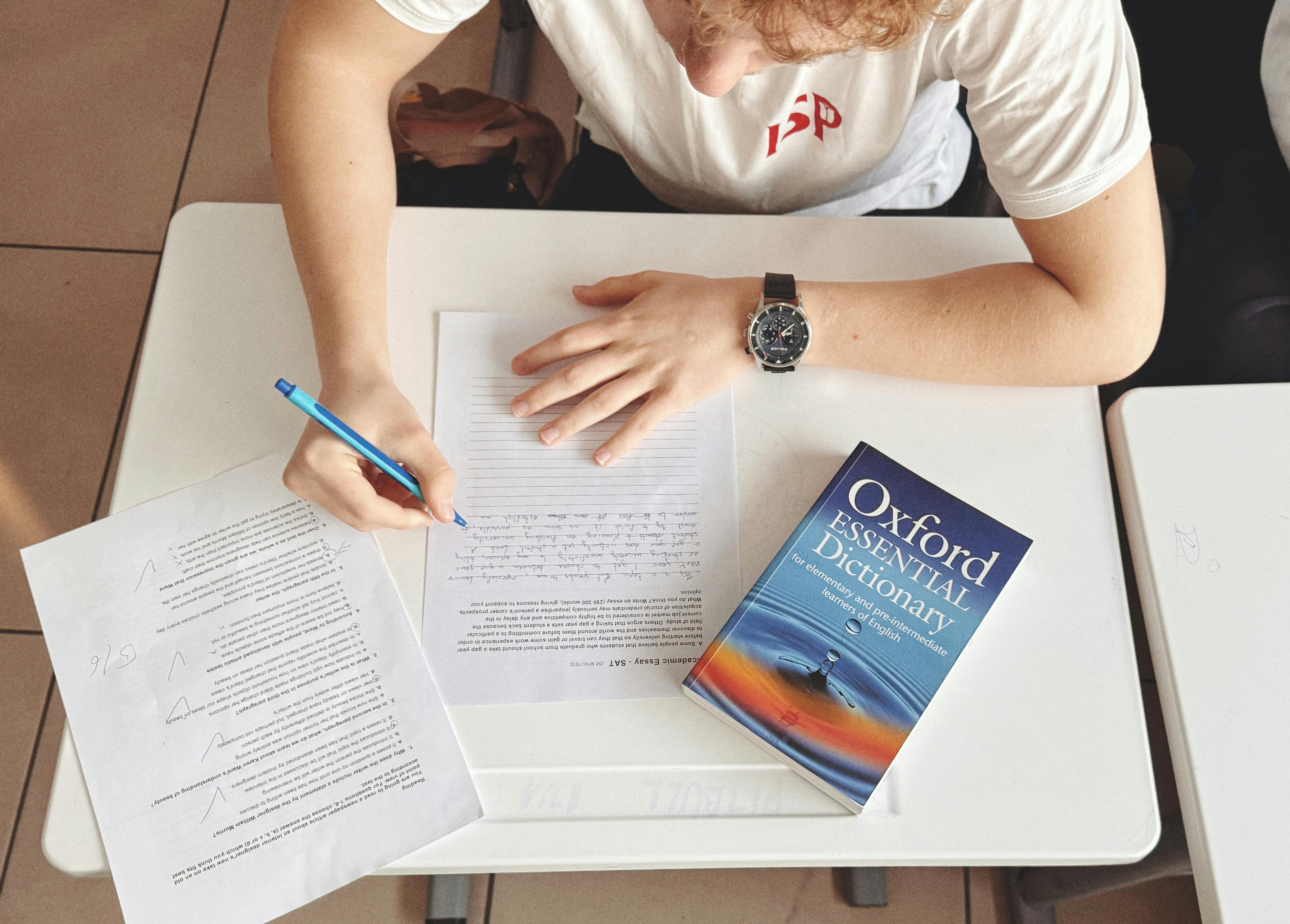 Adult student in an educational setting
